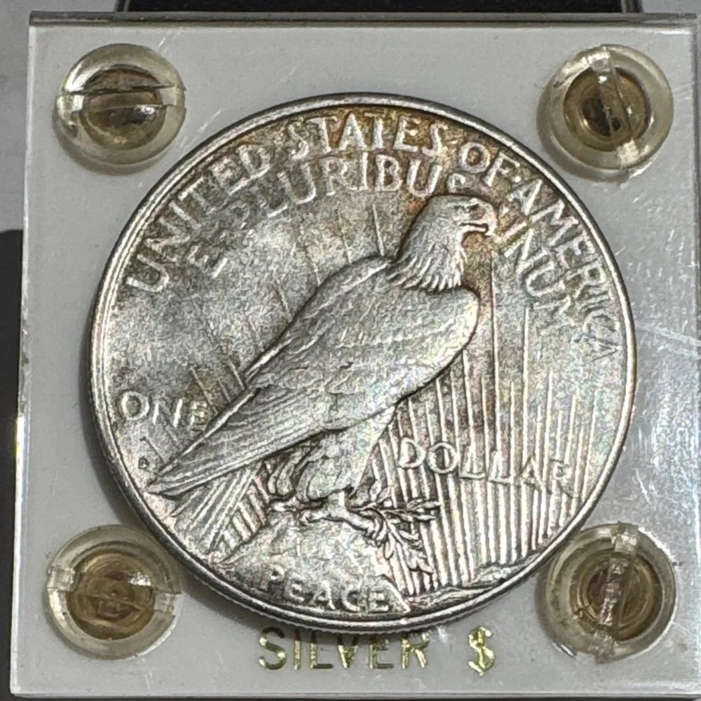 1923 Peace Silver Dollar Est. AU55 | 90% Silver US Coin | Collector Grade - Picture 2 of 4
